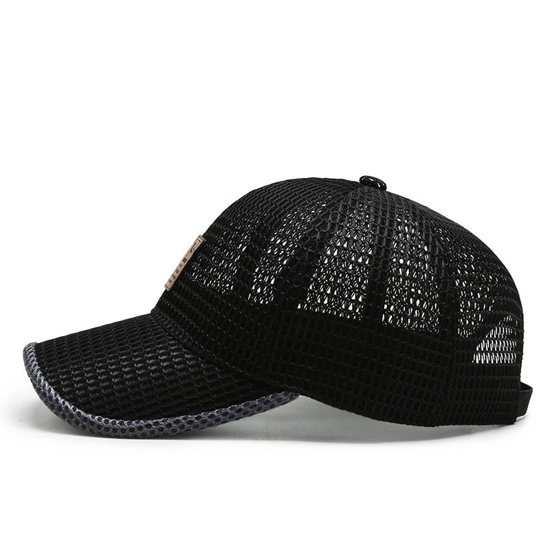 Baseball Caps Breathable Mesh Snapback Hats Black Casual sports outdoors baseball caps