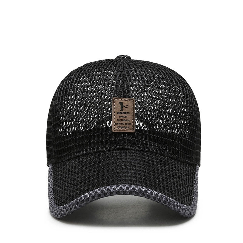 Baseball Caps Breathable Mesh Snapback Hats Black Casual sports outdoors baseball caps
