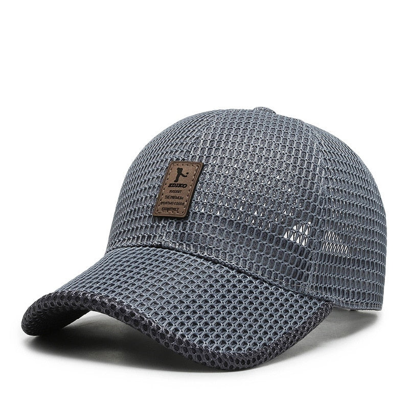 Baseball Caps Breathable Mesh Snapback Hats Black Casual sports outdoors baseball caps