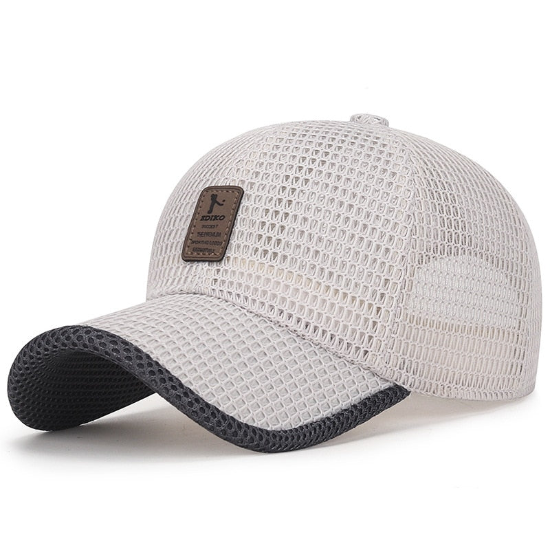 Baseball Caps Breathable Mesh Snapback Hats Black Casual sports outdoors baseball caps