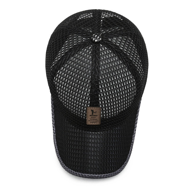 Baseball Caps Breathable Mesh Snapback Hats Black Casual sports outdoors baseball caps