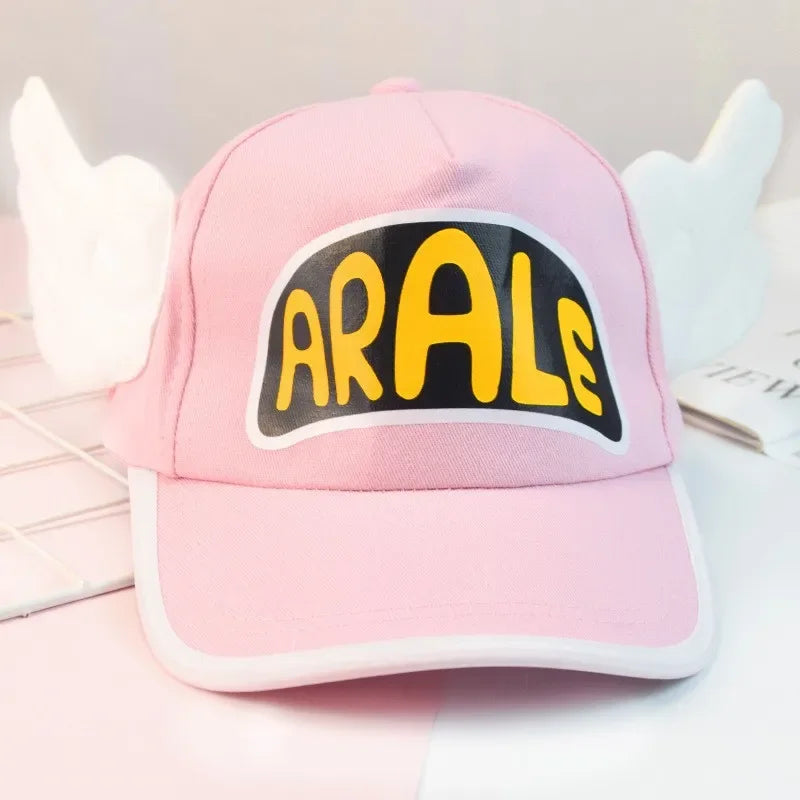 Cartoon Anime Dr. Slump Arale Cap Sweet Angel Wings Unisex Sunshade Hat Casual Adjustable Baseball Cap