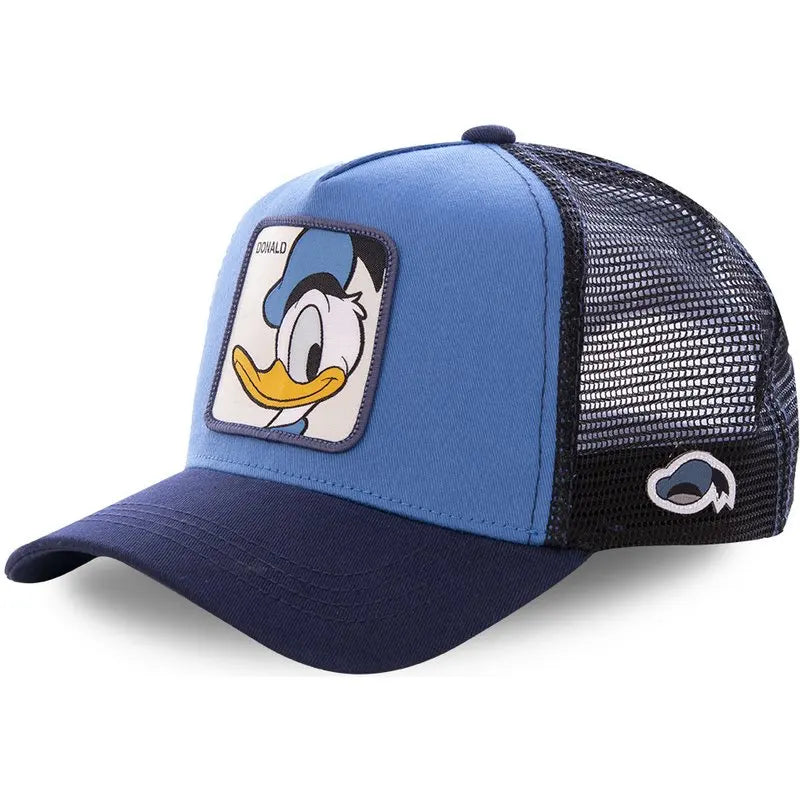 Anime Cartoon Baseball Caps For Women Men's Mesh Hats Duck Embroidered Hip Hop Snapback Hat