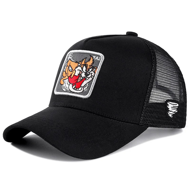 Anime Cartoon Baseball Caps For Women Men's Mesh Hats Duck Embroidered Hip Hop Snapback Hat