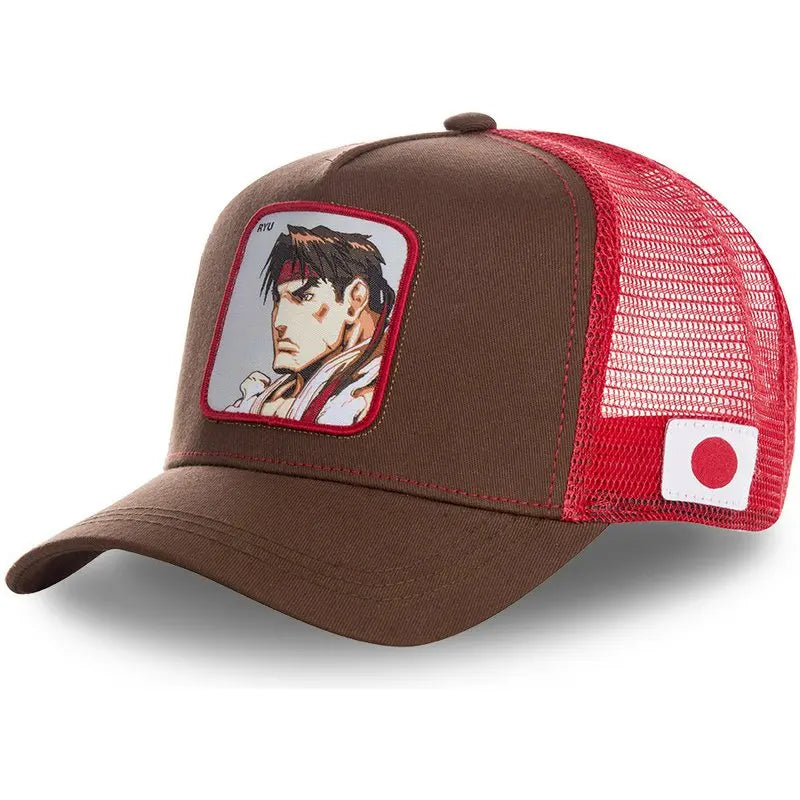 Anime Cartoon Snapback Cotton Baseball Cap Men Women Hip Hop Dad Mesh Hat Trucker Hat