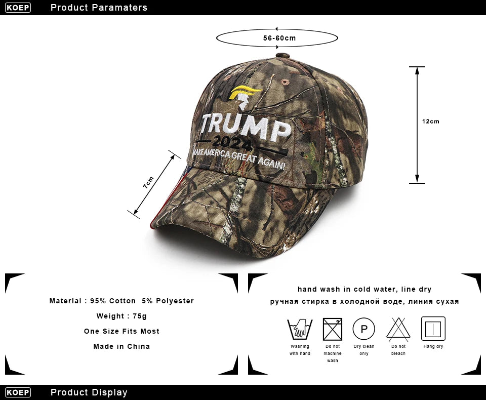 Donald Trump Cap MAGA Baseball Caps Make America Great Again Snapback President Hat Embroidery