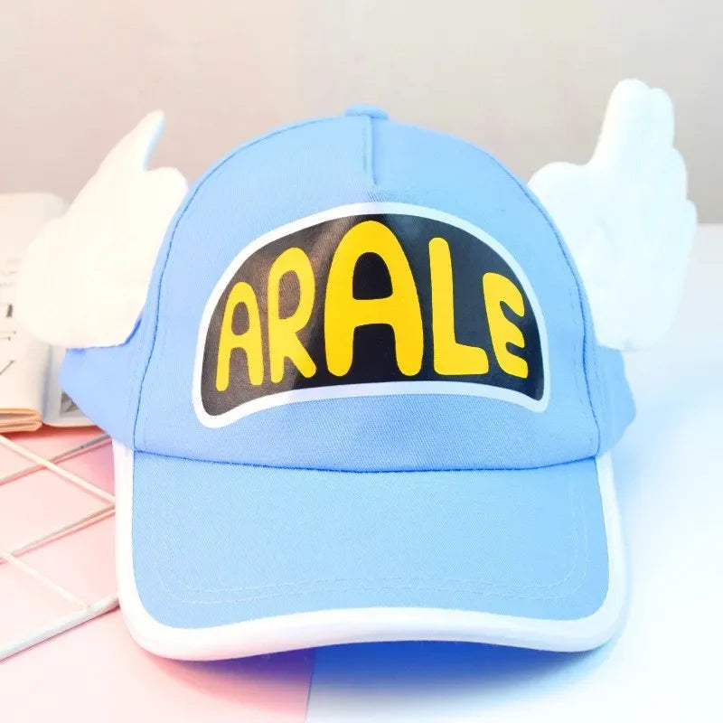 Cartoon Anime Dr. Slump Arale Cap Sweet Angel Wings Unisex Sunshade Hat Casual Adjustable Baseball Cap