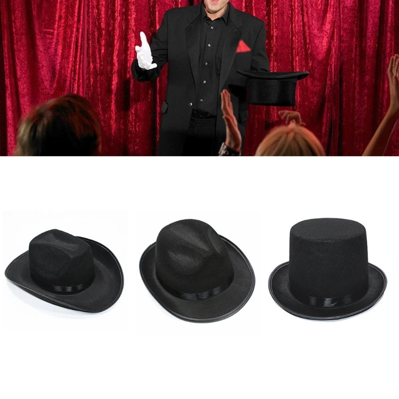 Fedora hat Bowler Top Hat Jazz hat Pork Pie Hat Jazz Fedora hat Sequin Top Hat Ringmaster Hat