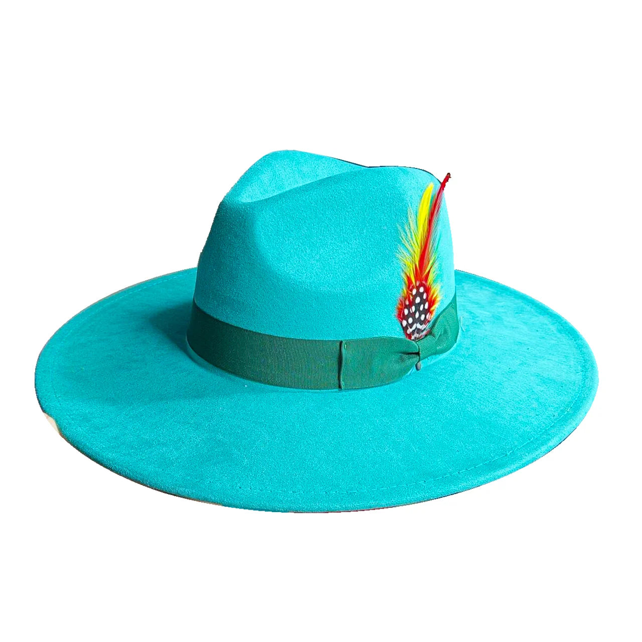 fedora hat heart top 9.5cm brim feather accessories wide brim jazz hat men and women panama hat  sombrero mujer gorras