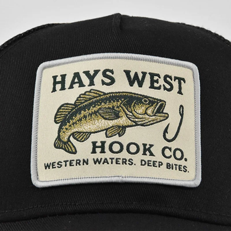 Fishing Cartoon Snapback Baseball Cap Hip Hop Dad Mesh Hat Trucker Hat Outdoor Sports Cycling Travel SunHat