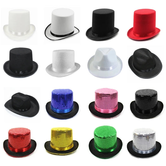 Fedora hat Bowler Top Hat Jazz hat Pork Pie Hat Jazz Fedora hat Sequin Top Hat Ringmaster Hat