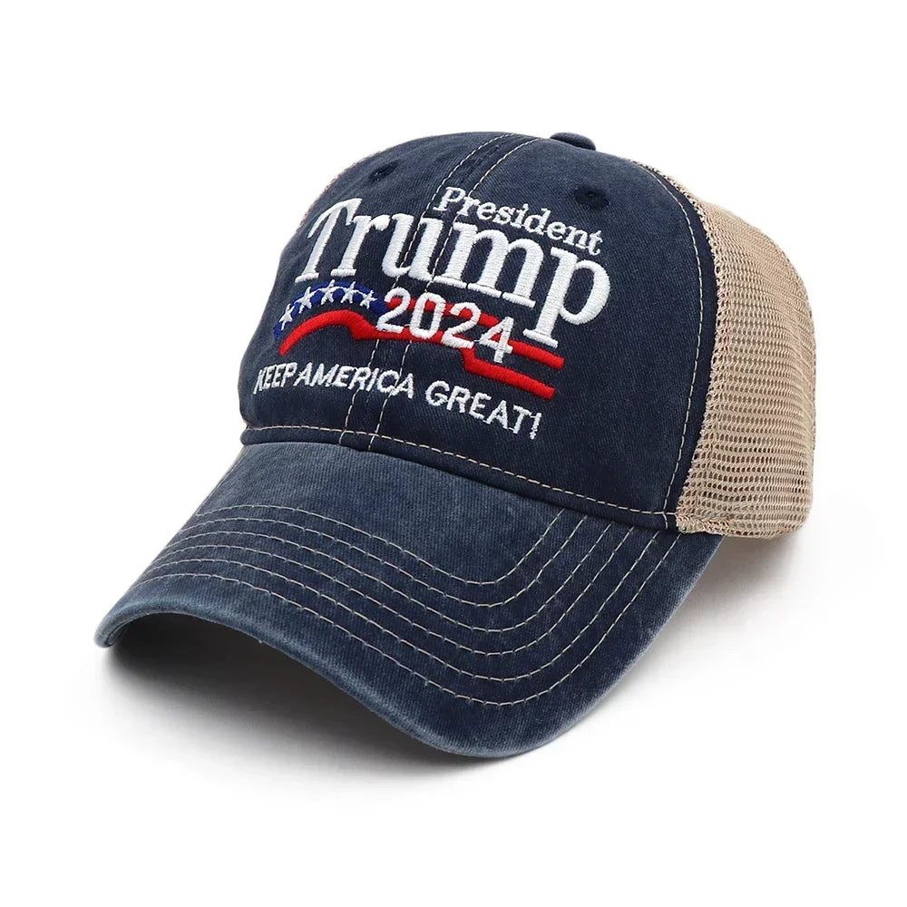 Presidential Hat Make America Great Again Hat Donald Trump Republican Hat Cap MAGA Embroidered Mesh Cap