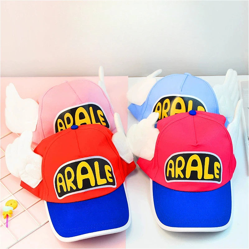 Cartoon Anime Dr. Slump Arale Cap Sweet Angel Wings Unisex Sunshade Hat Casual Adjustable Baseball Cap